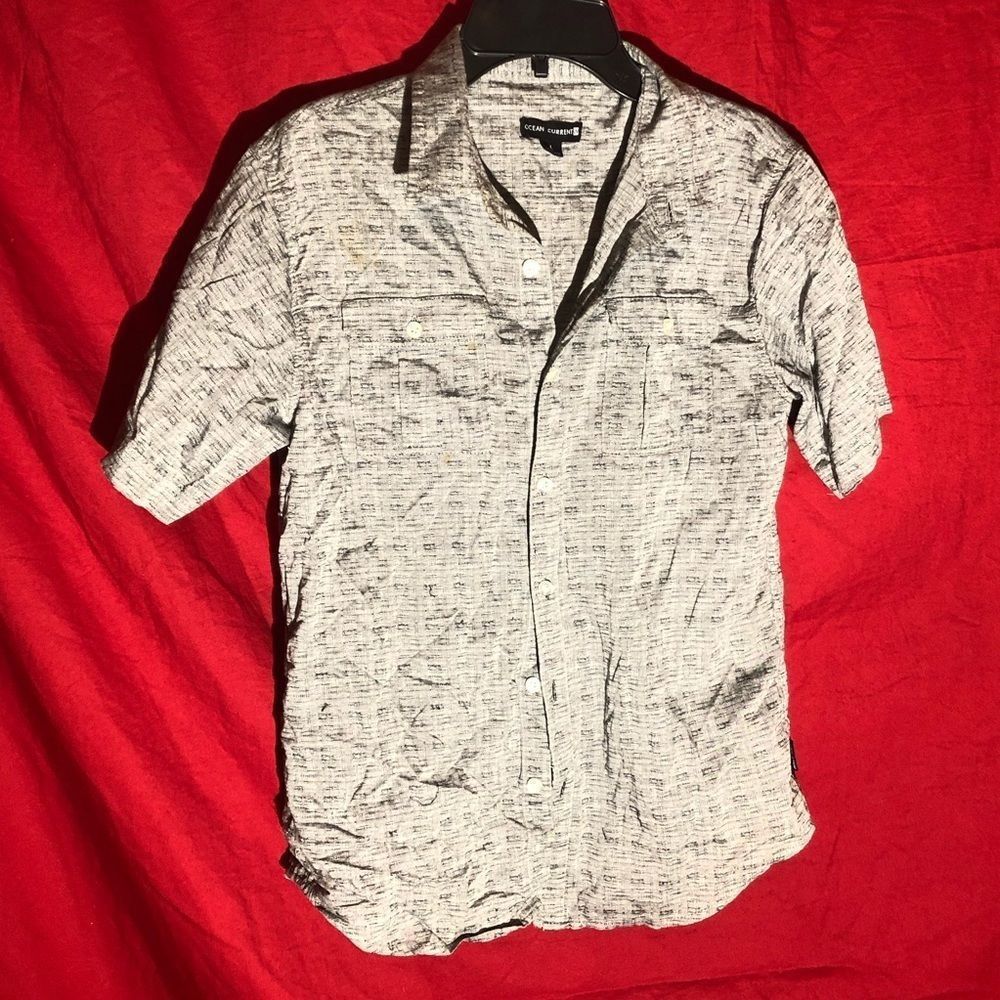 Ocean Current Button Down Shirt - Youth Size large